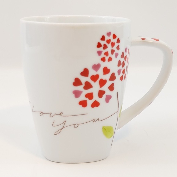 Starbucks Coffee Mug Set - ‘I Love You’ Red and Pink Ceramic Mugs (2pc) - Picture 1 of 14